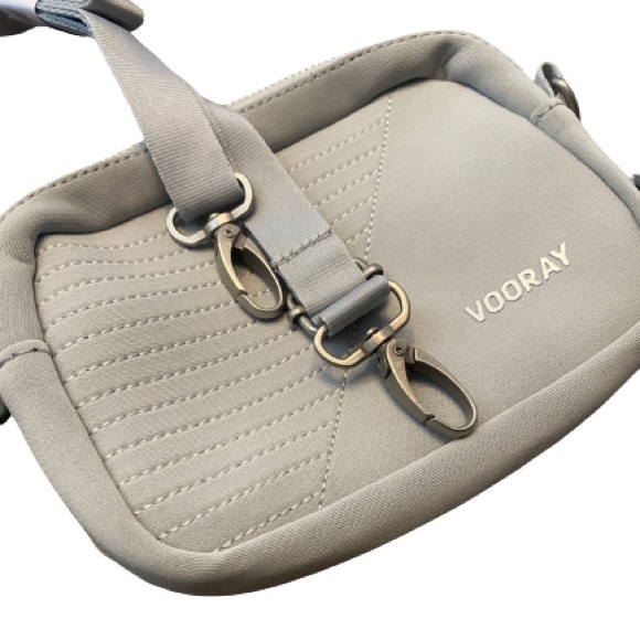 VOORAY Gray Sidekick Crossbody Moto Travel Neoprene Weather-Resistant BRAND NEW - Picture 4 of 9